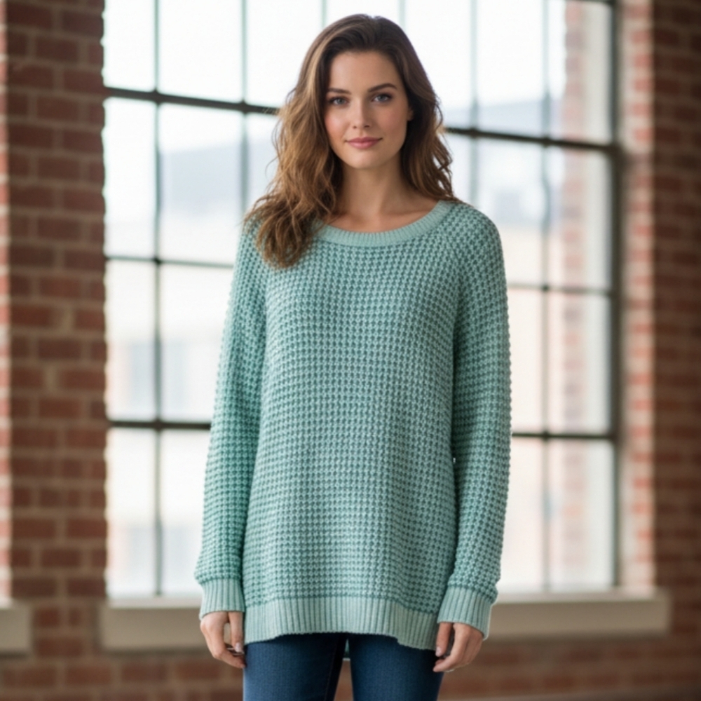American Eagle Outfitters Two Toned Open Knit Sweater